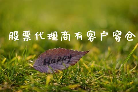 股票代理商有客户穿仓_https://wap.lxcailiao.com_财务管理_第1张