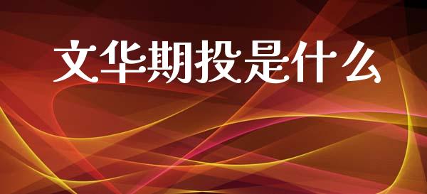 文华期投是什么_https://wap.lxcailiao.com_财务管理_第1张
