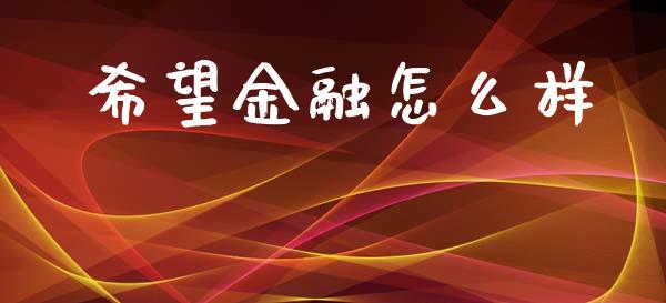 希望金融怎么样_https://wap.lxcailiao.com_融资担保_第1张