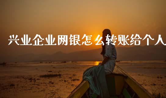 兴业企业网银怎么转账给个人_https://wap.lxcailiao.com_金融监管_第1张