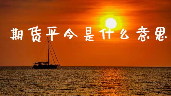 期货平今是什么意思_https://wap.lxcailiao.com_金融监管_第1张