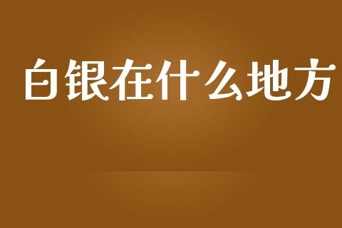 白银在什么地方_https://wap.lxcailiao.com_金融监管_第1张