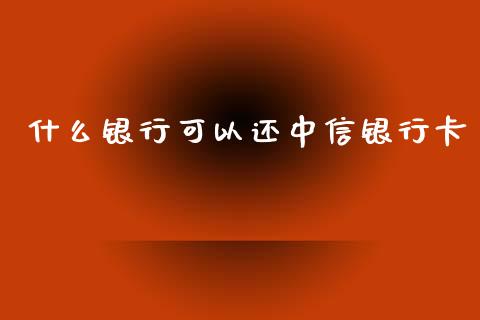 什么银行可以还中信银行卡_https://wap.lxcailiao.com_财务管理_第1张