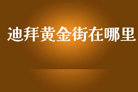 迪拜黄金街在哪里_https://wap.lxcailiao.com_金融监管_第1张