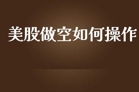 美股做空如何操作_https://wap.lxcailiao.com_股权投资_第1张