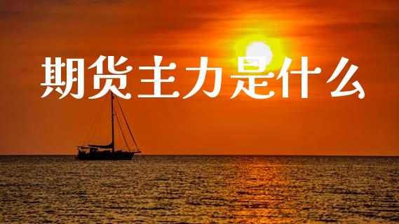 期货主力是什么_https://wap.lxcailiao.com_财务管理_第1张