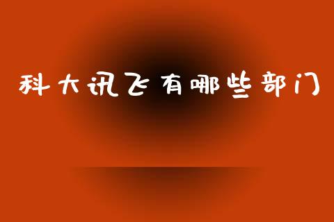 科大讯飞有哪些部门_https://wap.lxcailiao.com_股权投资_第1张