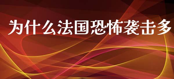 为什么法国恐怖袭击多_https://wap.lxcailiao.com_金融监管_第1张