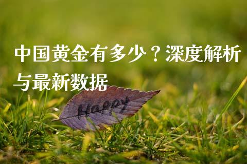 中国黄金有多少？深度解析与最新数据_https://wap.lxcailiao.com_融资担保_第1张
