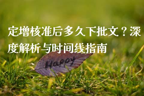 定增核准后多久下批文？深度解析与时间线指南_https://wap.lxcailiao.com_财务管理_第1张