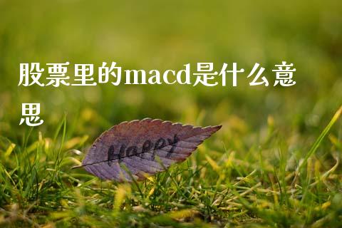股票里的macd是什么意思_https://wap.lxcailiao.com_股权投资_第1张