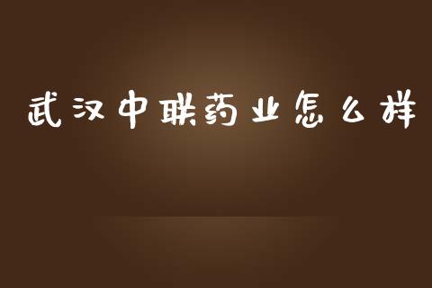 武汉中联药业怎么样_https://wap.lxcailiao.com_金融监管_第1张