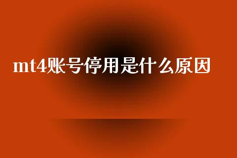 mt4账号停用是什么原因_https://wap.lxcailiao.com_股权投资_第1张