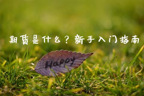 期货是什么？新手入门指南_https://wap.lxcailiao.com_股权投资_第1张