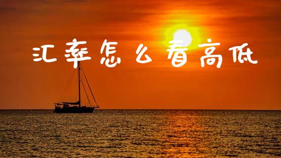 汇率怎么看高低_https://wap.lxcailiao.com_财务管理_第1张