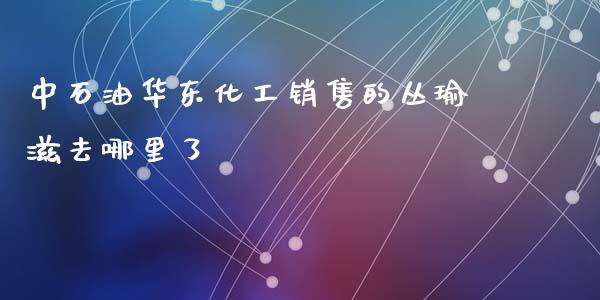 中石油华东化工销售的丛瑜滋去哪里了_https://wap.lxcailiao.com_财务管理_第1张