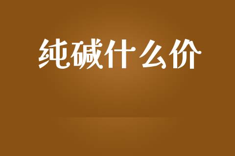 纯碱什么价_https://wap.lxcailiao.com_股权投资_第1张