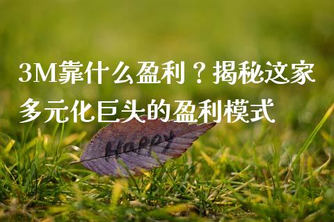 3M靠什么盈利？揭秘这家多元化巨头的盈利模式_https://wap.lxcailiao.com_财务管理_第1张