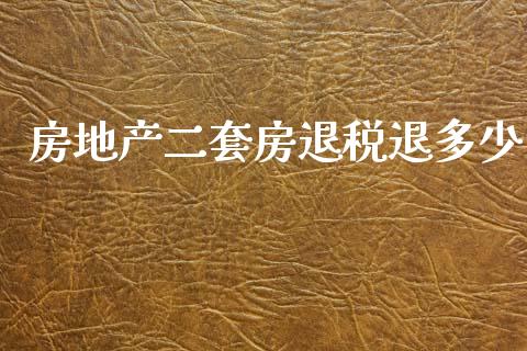 房地产二套房退税退多少_https://wap.lxcailiao.com_股权投资_第1张