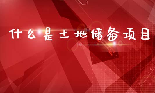 什么是土地储备项目_https://wap.lxcailiao.com_股权投资_第1张
