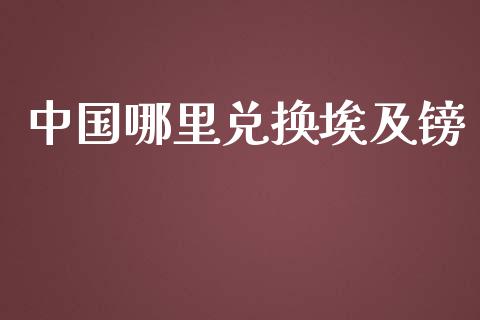 中国哪里兑换埃及镑_https://wap.lxcailiao.com_金融监管_第1张