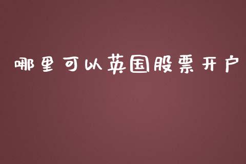 哪里可以英国股票开户_https://wap.lxcailiao.com_金融监管_第1张