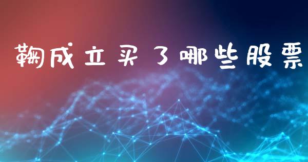 鞠成立买了哪些股票_https://wap.lxcailiao.com_股权投资_第1张