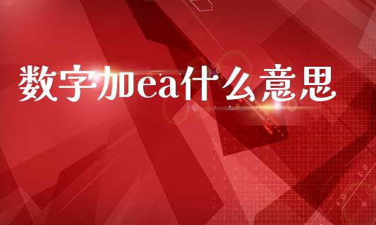 数字加ea什么意思_https://wap.lxcailiao.com_财务管理_第1张