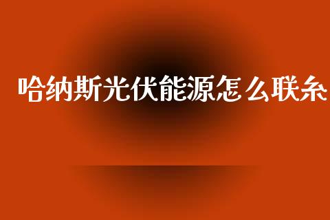 哈纳斯光伏能源怎么联糸_https://wap.lxcailiao.com_金融监管_第1张