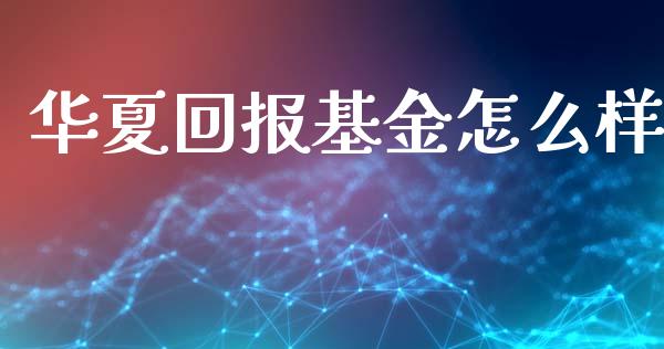 华夏回报基金怎么样_https://wap.lxcailiao.com_融资担保_第1张