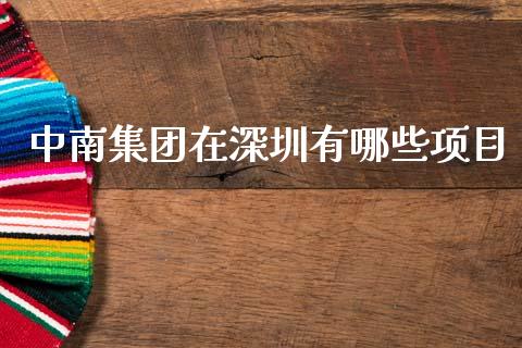 中南集团在深圳有哪些项目_https://wap.lxcailiao.com_股权投资_第1张
