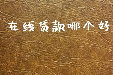 在线贷款哪个好_https://wap.lxcailiao.com_金融监管_第1张
