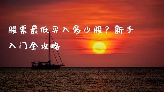 股票最低买入多少股？新手入门全攻略_https://wap.lxcailiao.com_股权投资_第1张