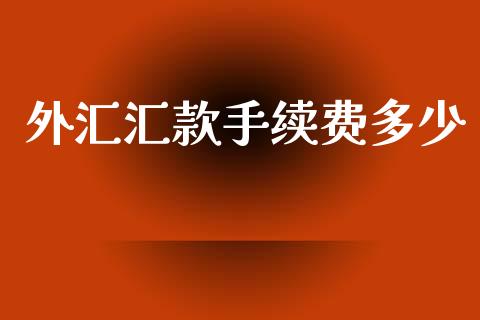 外汇汇款手续费多少_https://wap.lxcailiao.com_股权投资_第1张