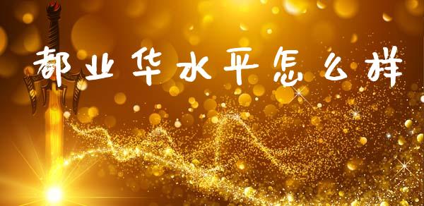 都业华水平怎么样_https://wap.lxcailiao.com_财务管理_第1张