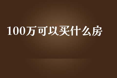 100万可以买什么房_https://wap.lxcailiao.com_股权投资_第1张