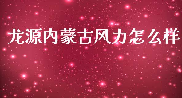龙源内蒙古风力怎么样_https://wap.lxcailiao.com_融资担保_第1张