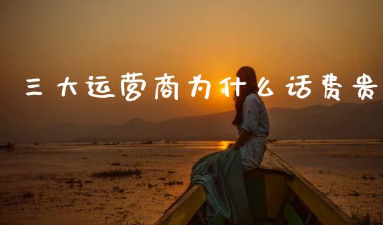 三大运营商为什么话费贵_https://wap.lxcailiao.com_融资担保_第1张