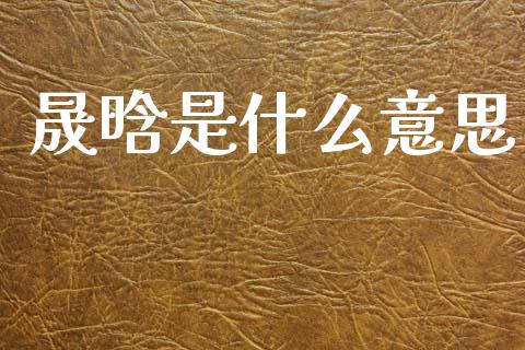 晟晗是什么意思_https://wap.lxcailiao.com_融资担保_第1张
