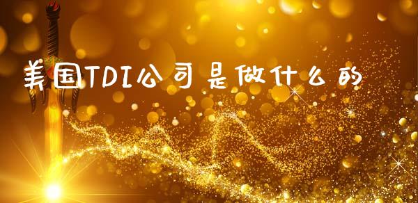 美国TDI公司是做什么的_https://wap.lxcailiao.com_金融监管_第1张