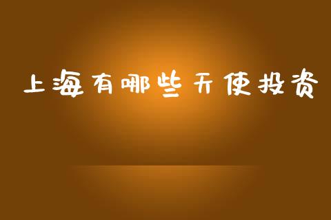 上海有哪些天使投资_https://wap.lxcailiao.com_财务管理_第1张