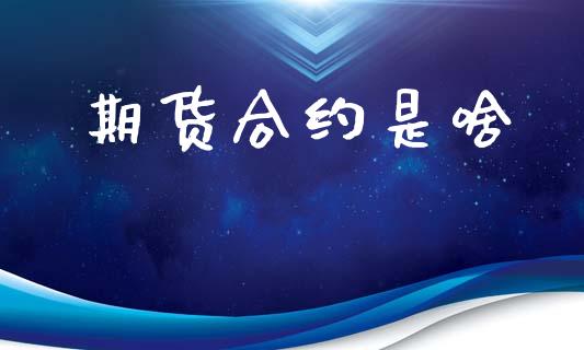 期货合约是啥_https://wap.lxcailiao.com_金融监管_第1张