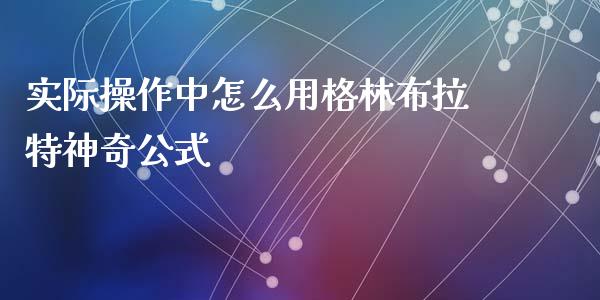 实际操作中怎么用格林布拉特神奇公式_https://wap.lxcailiao.com_股权投资_第1张
