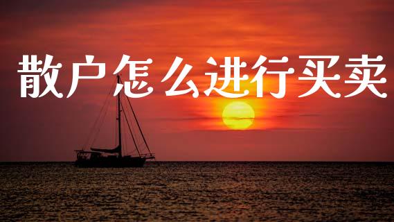 散户怎么进行买卖_https://wap.lxcailiao.com_融资担保_第1张