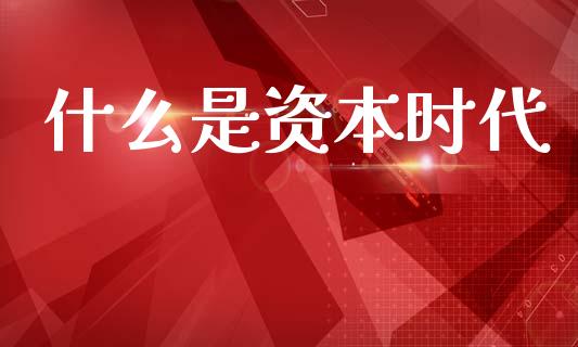 什么是资本时代_https://wap.lxcailiao.com_财务管理_第1张