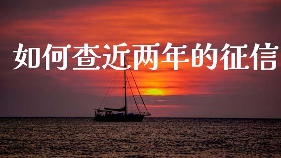如何查近两年的征信_https://wap.lxcailiao.com_股权投资_第1张