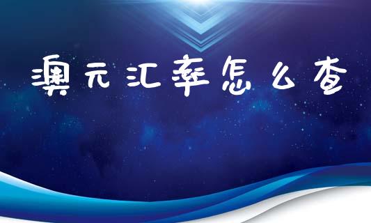 澳元汇率怎么查_https://wap.lxcailiao.com_金融监管_第1张