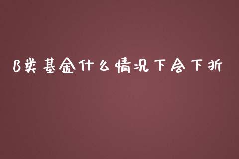 B类基金什么情况下会下折_https://wap.lxcailiao.com_财务管理_第1张
