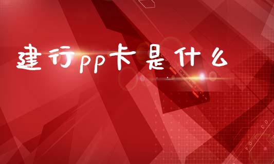 建行pp卡是什么_https://wap.lxcailiao.com_财务管理_第1张