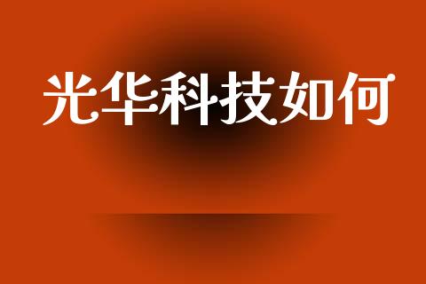 光华科技如何_https://wap.lxcailiao.com_融资担保_第1张